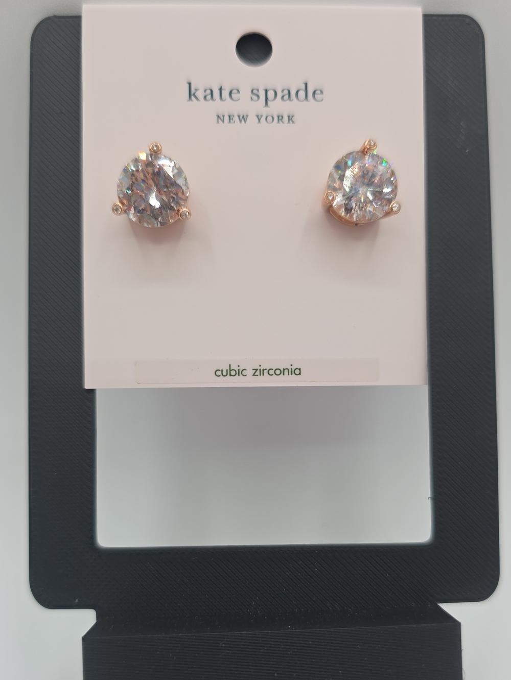 kate spade Rose Gold Clear Cubic Zirconia Stud Earrings
